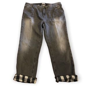 Vintage L.L. Bean Plaid Lined Favorite Fit Jeans Size 20